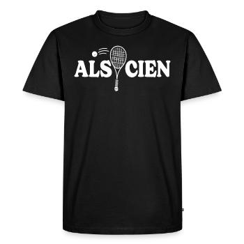 Grande Raquette De Squash Alsacien Joueur De Squas - T-shirt Premium bio Homme - noir - Devant - Nico (187cm)