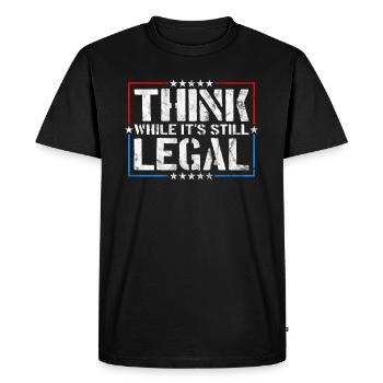 Penser tant qu’il s’agit encore d’une pensée critique légale - T-shirt Premium bio Homme - noir - Devant - Nico (187cm)