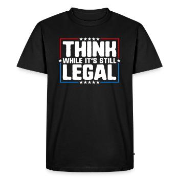 Penser tant qu’il s’agit encore d’une pensée critique légale - T-shirt Premium bio Homme - noir - Devant - Nico (187cm)