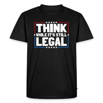 Penser tant qu’il s’agit encore d’une pensée critique légale - T-shirt Premium bio Homme - noir - Devant - Nico (187cm)