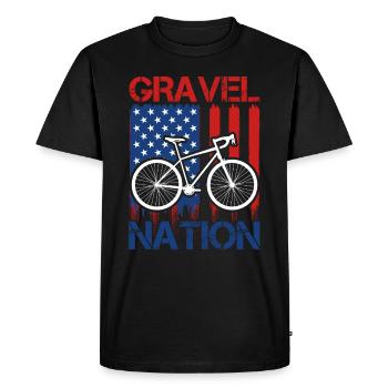 Circuit d’emballage à vélo de la nation du gravier des États-Unis - T-shirt Premium bio Homme - noir - Devant - Nico (187cm)