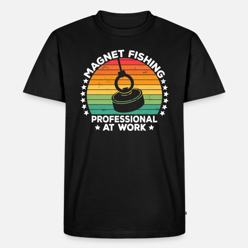 Magnetfischen Schatzsucher Metalldetektor - Männer Premium Bio T-Shirt - Schwarz