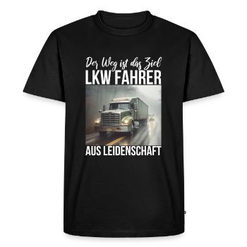 Lkw Fahrer - Männer Premium Bio T-Shirt - Schwarz - Vorne - Nico (187cm)