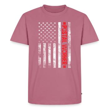 Postangestellter Post Briefträger USA Flagge Postbote - Männer Premium Bio T-Shirt - Mauve - Vorne - Nico (187cm)