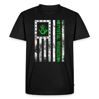 Facteur Facteur Facteur - T-shirt Premium bio Homme - noir - Devant - Nico (187cm)