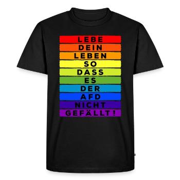 Vivez votre vie de manière à ce que l’AFD ne l’aime pas - T-shirt Premium bio Homme - noir - Devant - Nico (187cm)