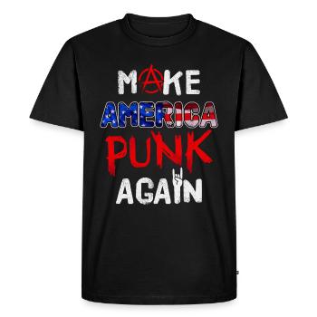 Make America punk again / US Punk Rock, Punks - T-shirt Premium bio Homme - noir - Devant - Nico (187cm)