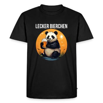 Panda avec de la bière Yummy Beer Beer Meme Gift - T-shirt Premium bio Homme - noir - Devant - Nico (187cm)