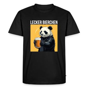 Panda avec de la bière Yummy Beer Beer Meme Gift - T-shirt Premium bio Homme - noir - Devant - Nico (187cm)