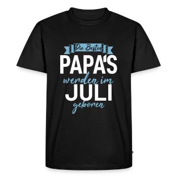 Geburtstag Papa Geschenk Väter Geboren im Juli - Männer Premium Bio T-Shirt - Schwarz - Vorne - Nico (187cm)