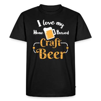 J’aime ma bière artisanale brassée à la maison - T-shirt Premium bio Homme - noir - Devant - Nico (187cm)