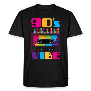 90s retro design / 90s party - Men's Premium Organic T-Shirt - black - Front - Nico (187cm)