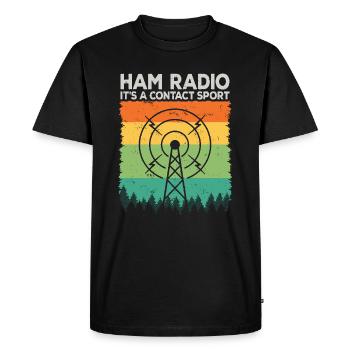 Ham Radio | It's A Contact Sport Amateur Radio - Men's Premium Organic T-Shirt - black - Front - Nico (187cm)