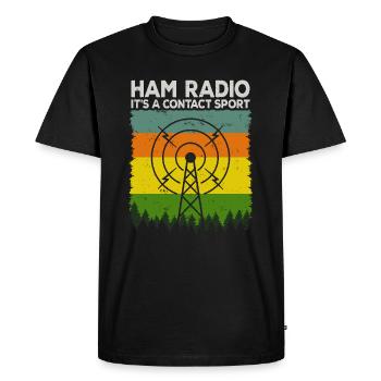 Ham Radio | It's A Contact Sport Amateur Radio - Men's Premium Organic T-Shirt - black - Front - Nico (187cm)