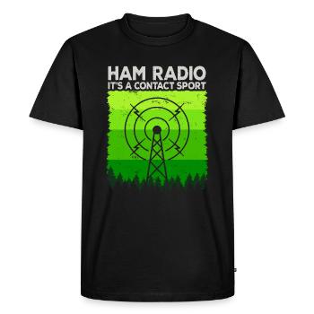Ham Radio | It's A Contact Sport Amateur Radio - Men's Premium Organic T-Shirt - black - Front - Nico (187cm)