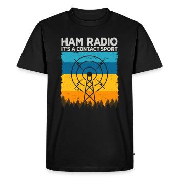 Ham Radio | It's A Contact Sport Amateur Radio - Men's Premium Organic T-Shirt - black - Front - Nico (187cm)