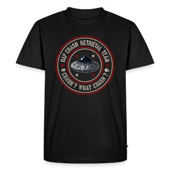 UAP Crash Retrieval Team | Orbs UFOs Aliens UAPs - Men's Premium Organic T-Shirt - black - Front - Nico (187cm)