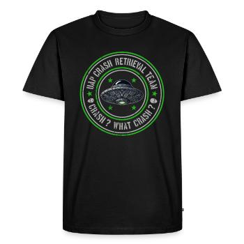 UAP Crash Retrieval Team | Orbs UFOs Aliens UAPs - Men's Premium Organic T-Shirt - black - Front - Nico (187cm)