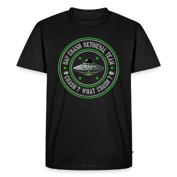 UAP Crash Retrieval Team | Orbs UFOs Aliens UAPs - Men's Premium Organic T-Shirt - black - Front - Nico (187cm)