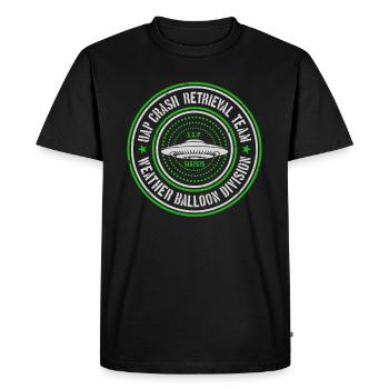 UAP Crash Retrieval Team | Orbs UFOs Aliens UAPs - Men's Premium Organic T-Shirt - black - Front - Nico (187cm)