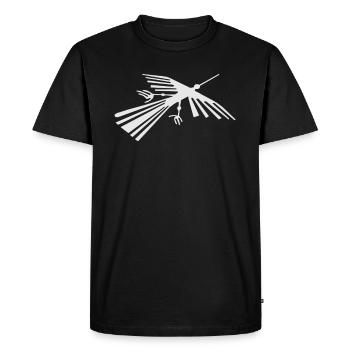 Lignes de Nazca | Pérou Geoglyphs Las Líneas De Nazca - T-shirt Premium bio Homme - noir - Devant - Nico (187cm)