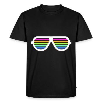 fête au néon - T-shirt Premium bio Homme - noir - Devant - Nico (187cm)
