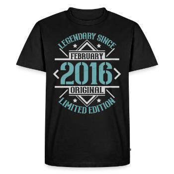 Legendary since February 2016 limited edition - Men's Premium Organic T-Shirt - black - Front - Nico (187cm)
