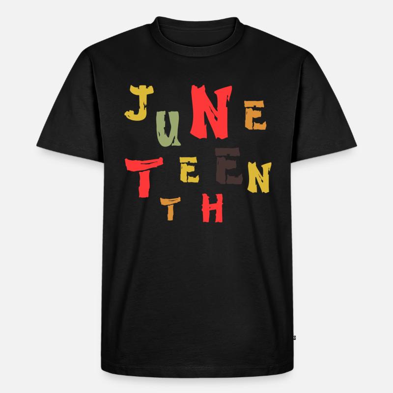Witzige Tshirts Juneteenth Geschenkidee Männer - Männer Premium Bio T-Shirt - Schwarz