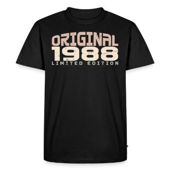 Millésime 1988 Édition Limitée 1988 Anniversaire - T-shirt Premium bio Homme - noir - Devant - Nico (187cm)