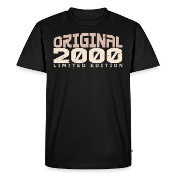 Millésime 2000 Édition Limitée 2000 Anniversaire - T-shirt Premium bio Homme - noir - Devant - Nico (187cm)