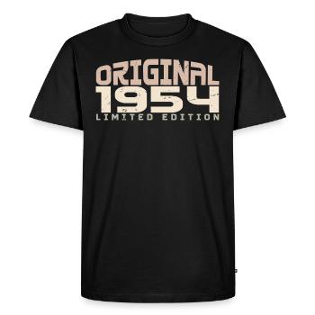 Millésime 1954 édition limitée 1954 anniversaire - T-shirt Premium bio Homme - noir - Devant - Nico (187cm)