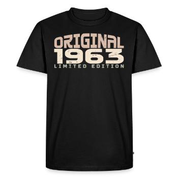 Millésime 1963 Édition Limitée 1963 Anniversaire - T-shirt Premium bio Homme - noir - Devant - Nico (187cm)