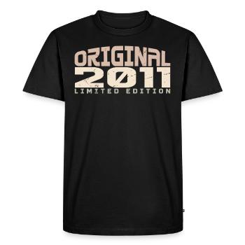 Millésime 2011 Édition Limitée 2011 Anniversaire - T-shirt Premium bio Homme - noir - Devant - Nico (187cm)