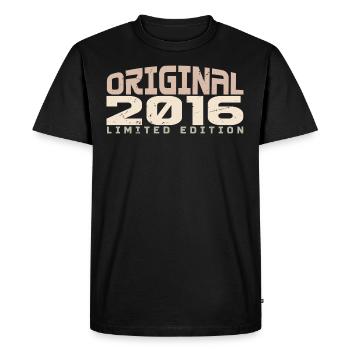 Millésime 2016 Édition Limitée 2016 Anniversaire - T-shirt Premium bio Homme - noir - Devant - Nico (187cm)