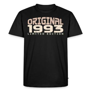 Millésime 1993 Édition Limitée 1993 Anniversaire - T-shirt Premium bio Homme - noir - Devant - Nico (187cm)
