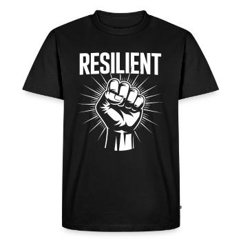 Résilience Santé mentale Motivation Résilience - T-shirt Premium bio Homme - noir - Devant - Nico (187cm)
