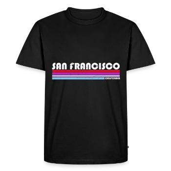 San Francisco Californie vintage rétro - T-shirt Premium bio Homme - noir - Devant - Nico (187cm)