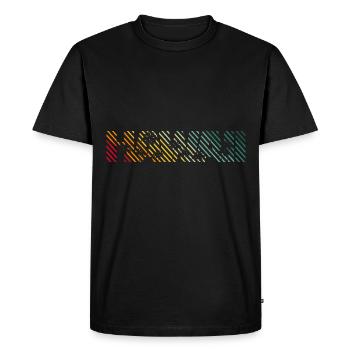 Lettrage vintage rétro Hawaï - T-shirt Premium bio Homme - noir - Devant - Nico (187cm)