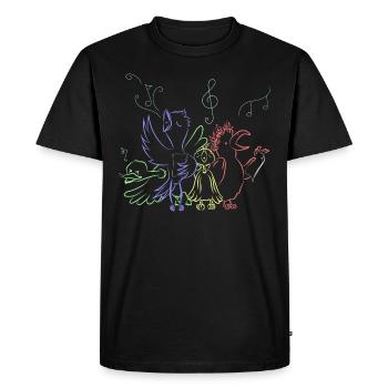La chorale des oiseaux chante - T-shirt Premium bio Homme - noir - Devant - Nico (187cm)