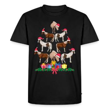 horse in christmas. Christmas gift - Men's Premium Organic T-Shirt - black - Front - Nico (187cm)