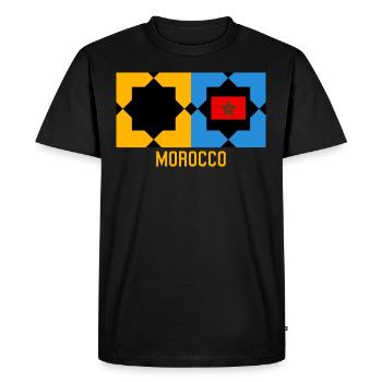 Zellige Marocain Maroc Algérie - T-shirt Premium bio Homme - noir - Devant - Nico (187cm)
