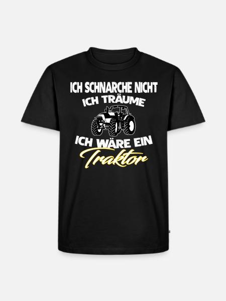 ICH SCHNARCHE NICHT - Männer Premium Bio T-Shirt - Schwarz