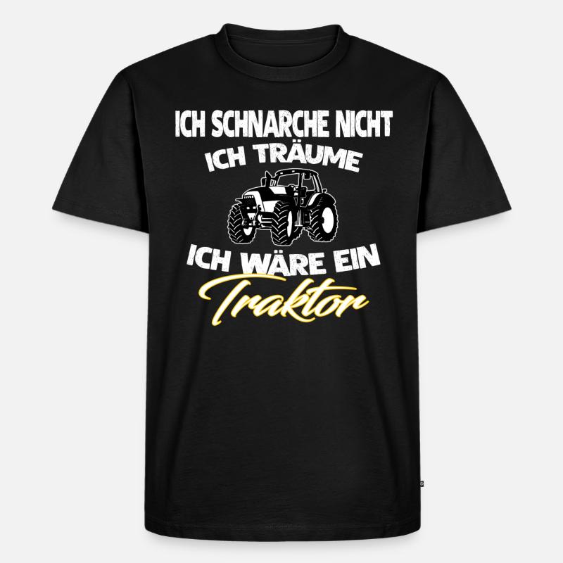 ICH SCHNARCHE NICHT - Männer Premium Bio T-Shirt - Schwarz