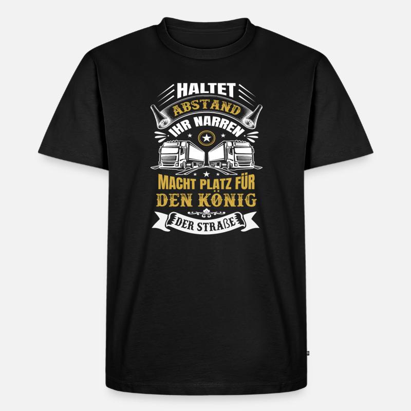 LKW-FAHRER - Männer Premium Bio T-Shirt - Schwarz