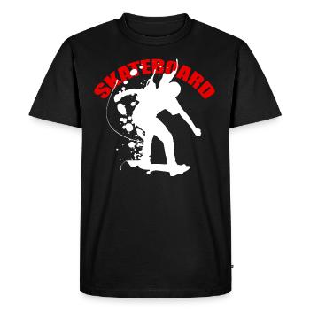 Skateboard Skate Skater - T-shirt Premium bio Homme - noir - Devant - Nico (187cm)