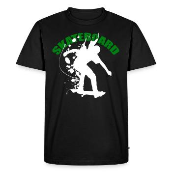 Skateboard Skate Skater - T-shirt Premium bio Homme - noir - Devant - Nico (187cm)