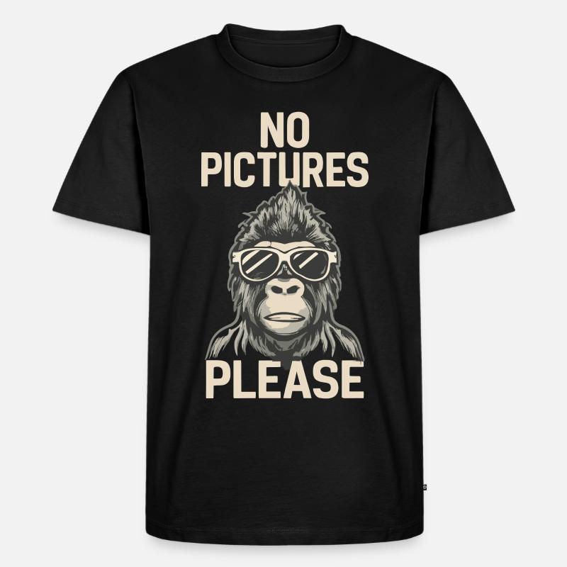Keine Bilder bitte - Männer Premium Bio T-Shirt - Schwarz