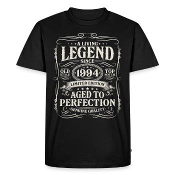 Né en 1994 Légende vivante depuis 1994 - T-shirt Premium bio Homme - noir - Devant - Nico (187cm)