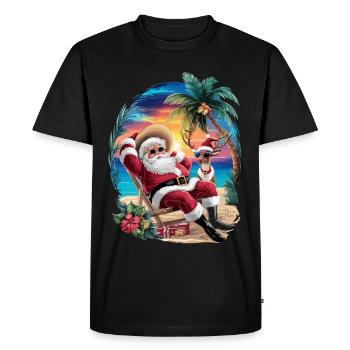 Noël en juillet - T-shirt Premium bio Homme - noir - Devant - Nico (187cm)