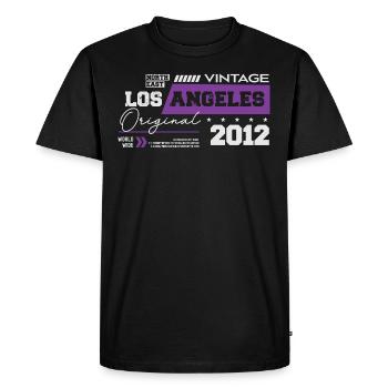 2012 Vintage Born Legend 12 Anniversaire - T-shirt Premium bio Homme - noir - Devant - Nico (187cm)